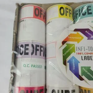 Info-Touch | Office | 80 Office Business Moving Labels Color Coded ...
